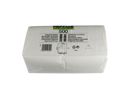 PAPSTAR Serviette, 330 x 330 mm, 1 couche, blanc