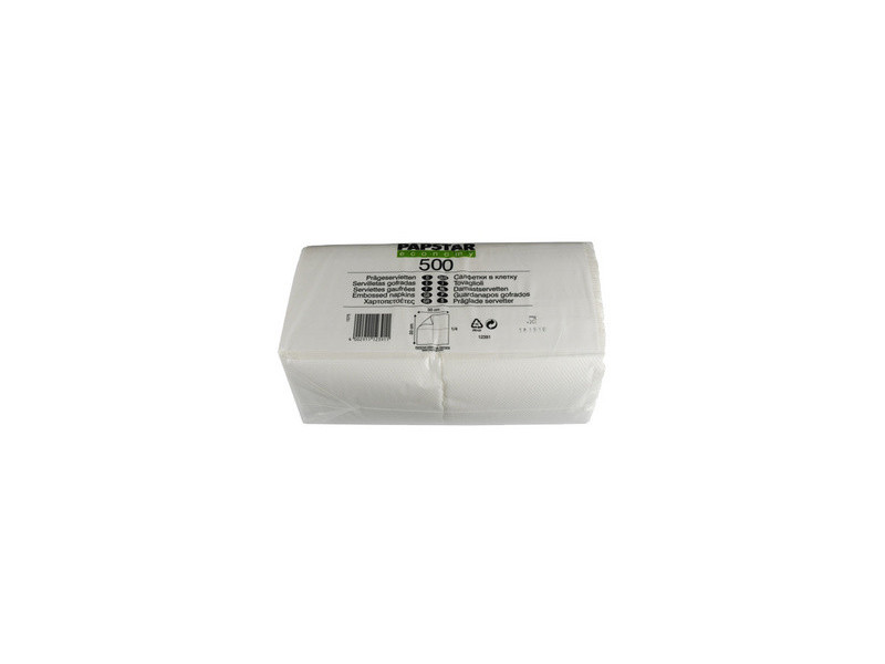 PAPSTAR Serviette, 330 x 330 mm, 1 couche, blanc