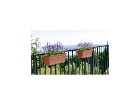 tera Kit de jardinière 'Birka', support inclus, ocre
