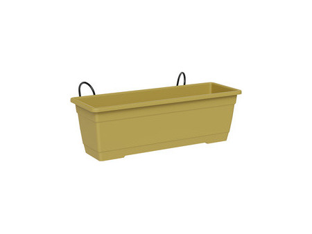 tera Kit de jardinière 'Birka', support inclus, ocre