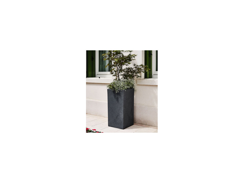 tera Colonne à plantes 'Schio Cubo Alto 80', anthracite