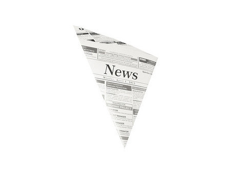 PAPSTAR Cornet 'Newsprint', 270 x 190 x 190 mm