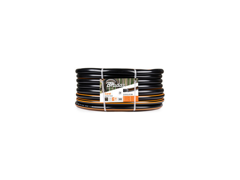 Bradas Tuyau d'arrosage CARAT, 3/4', noir/orange, 50 m