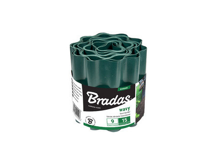 Bradas Bordure de gazon, hauteur 250 mm, longueur 9 m, vert