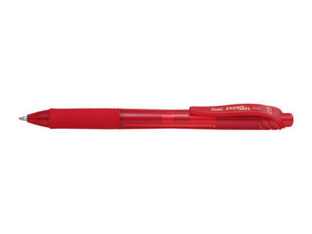 Pentel Stylo roller à encre gel EnerGel-X BL107, rouge