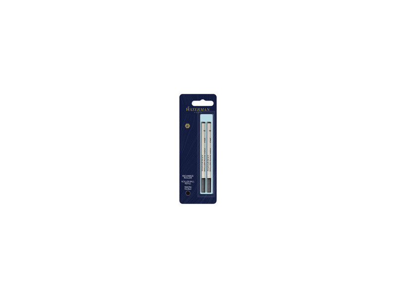 WATERMAN Recharge pour stylo roller, blister de 2, noir