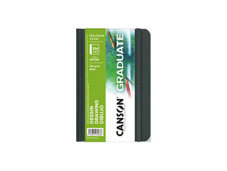 CANSON Carnet à croquis GRADUATE DRAWING, 140 x 216 mm, noir