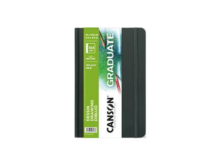 CANSON Carnet à croquis GRADUATE DRAWING, 279 x 356 mm, noir