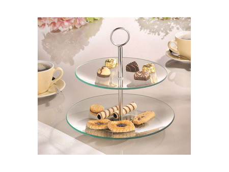 Esmeyer Présentoir à étages en verre 'COOKIE', 2 étages