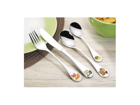 Esmeyer Couverts pour enfants FOREST, 4 pièces, inox 18/10