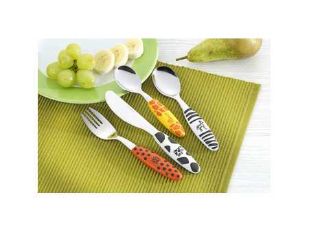 Esmeyer Couverts pour enfants SAFARI, 4 pièces, inox 18/0
