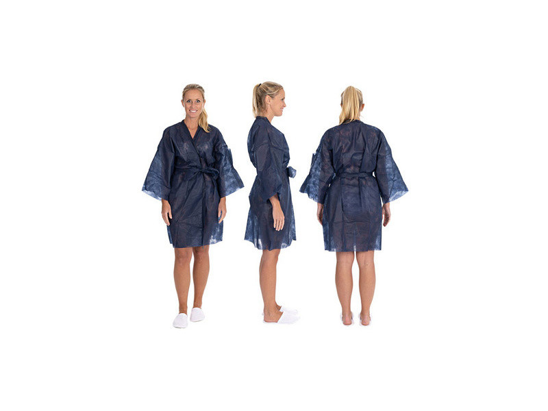 HYGOSTAR Kimono jetable, en non-tissé PP, bleu