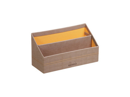 RHODIA Porte-courrier, en simili cuir, chocolat