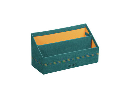 RHODIA Porte-courrier, en simili cuir, chocolat