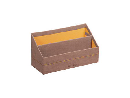 RHODIA Porte-courrier, en simili cuir, chocolat