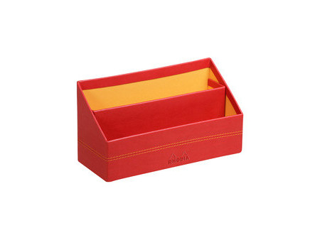 RHODIA Porte-courrier, en simili cuir, chocolat