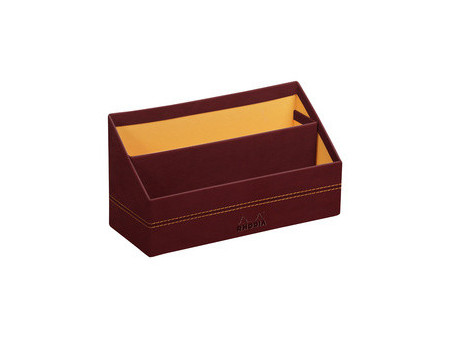 RHODIA Porte-courrier, en simili cuir, chocolat