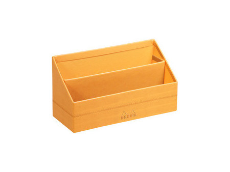 RHODIA Porte-courrier, en simili cuir, chocolat