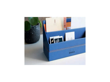 RHODIA Porte-courrier, en simili cuir, chocolat