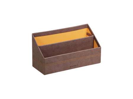 RHODIA Porte-courrier, en simili cuir, chocolat