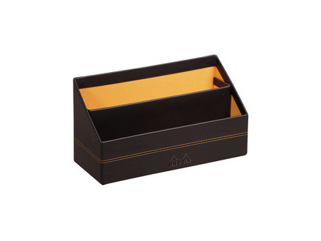 RHODIA Porte-courrier, en simili cuir, chocolat