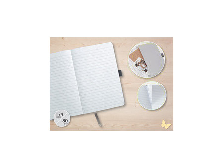 sigel Carnet de notes Jolie 'Cosmic Fantasy Black', A5