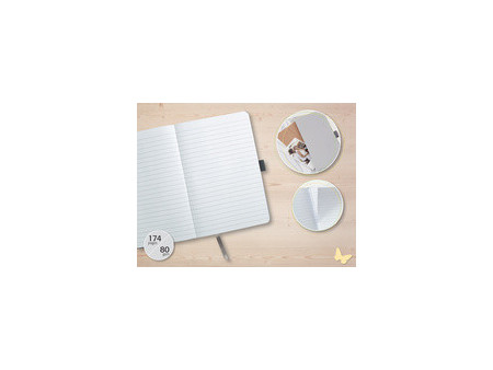 sigel Carnet de notes Jolie Flair, similicuir, A5, nacre