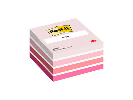Post-it Bloc-note cube notes, 76 x 76 mm, pink