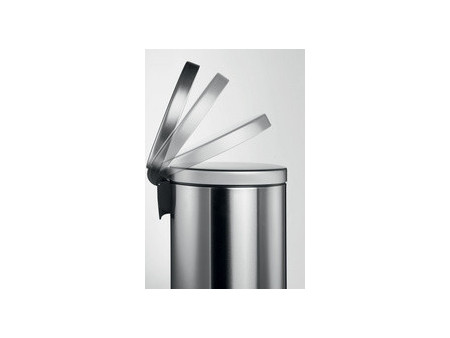 DURABLE Poubelle à pédale en acier inox., rond, 12 l, argent