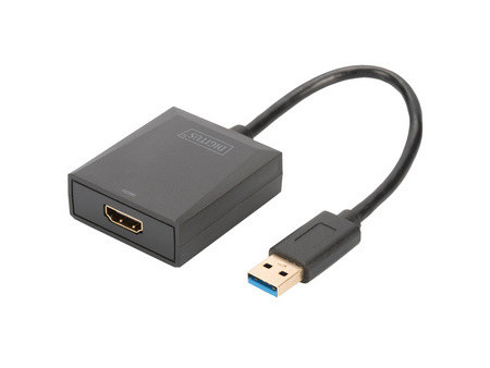 DIGITUS Adpatateur vidéo USB 3.0 - HDMI, noir