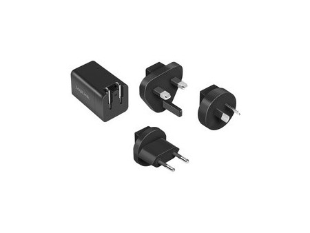 LogiLink Adaptateur de voyage USB, USB C, technologie GaN