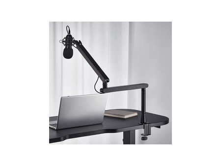 LogiLink Bras de microphone professionnel Boom, noir