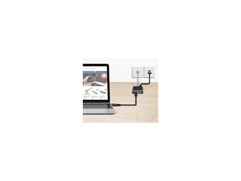 LogiLink Câble Ethernet USB 3.0, USB-A - RJ45, 1 m
