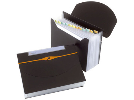 Rexel Porte-documents Optima, A4, 13 compartiments, PP, noir