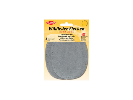 KLEIBER Patch à coudre en daim, 155 x 100 mm, gris foncé