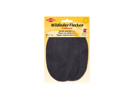 KLEIBER Patch à coudre en daim, 155 x 100 mm, gris foncé