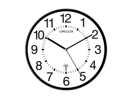 UNiLUX Horloge murale radio-pilotée 'MAXI WAVE', argent