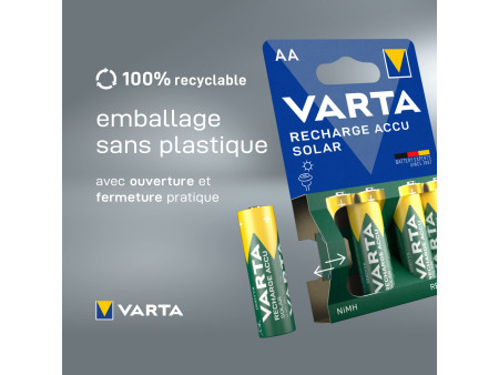 VARTA Pile NiMH 'RECHARGEA ACCU Solar', Micro (AAA/HR03)