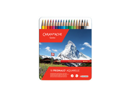 CARAN D'ACHE Crayon de couleur PRISMALO Aquarelle, 30 pièces