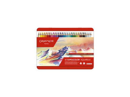 CARAN D'ACHE Crayons de couleur SUPRACOLOR, étui métal de 18