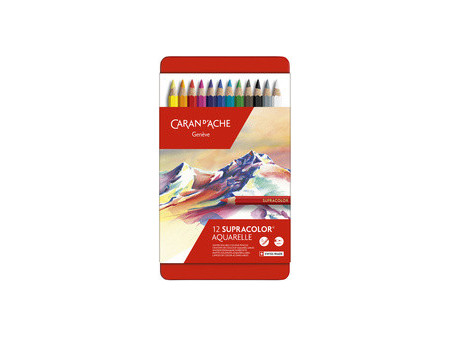 CARAN D'ACHE Crayons de couleur SUPRACOLOR, étui métal de 18