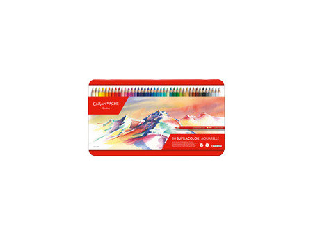 CARAN D'ACHE Crayons de couleur SUPRACOLOR, étui métal de 18