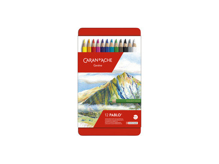 CARAN D'ACHE Crayons de couleur PABLO, étui métal de 120