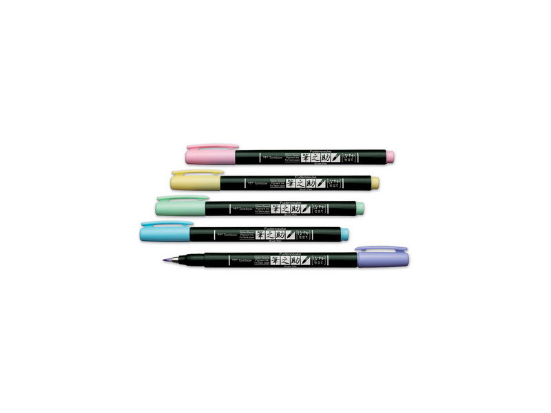Tombow Stylo de calligraphie Fudenosuke Pastel, jaune
