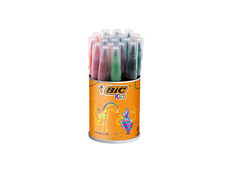 BIC KIDS Feutre Visaquarelle, boîte ronde de 18