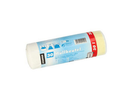 STARPAK Sac poubelle LDPE, à liens coulissants, 60 litres