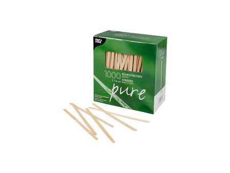 PAPSTAR Touillette 'pure', longueur: 140 mm, en bois