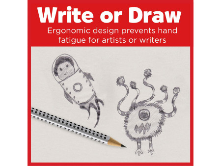 FABER-CASTELL Crayon graphite Jumbo GRIP, blister de 2