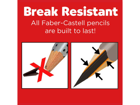 FABER-CASTELL Crayon graphite Jumbo GRIP, blister de 2