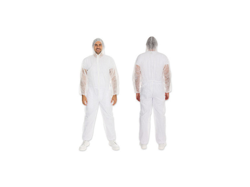 HYGONORM Combinaison PP LIGHT avec capuche, blanc, XL